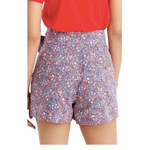 * SOLD * J. Crew Tie-waist Floral Shorts - size 14 - Picture 2 of 9